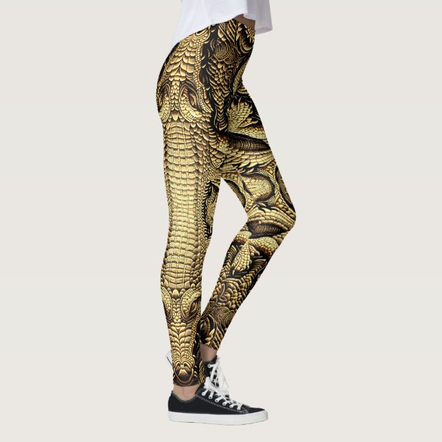 Legging Top Krokodil Lederoptik  (Direita)