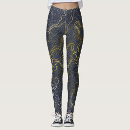 Legging Topografia Dourada