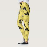Legging Toque em Dançarinos Dourados e Calçados de torneir<br><div class="desc">Estas engraçadas pernas são perfeitas para dançarinos de torneira e instrutores de dança. Eles apresentam um padrão de calçados de torneira em preto e cinzas com estrelas pretas ou formas de asterisco definidas contra um fundo amarelo ensolarado de ouro.</div>