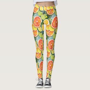 Legging Toranjas, limões, Limões e laranjas Citrinos