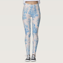 Legging Tornozelo azul-floral