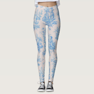 Legging Tornozelo azul-floral