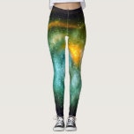 Legging Torquetes, estrelas da galáxia laranja azul-azul-t<br><div class="desc">Seja um tensor nessas leggings de fotografia super impressionantes de estrelas brancas cintilantes em uma nebulosa negra, cor de laranja, verde e névoa negra, fundo celeste! Trabalhe, faça recados, ou apenas saia. Tão único, você nunca terá que se preocupar com nenhum imitador! Adicione um topo preto sólido para o máximo...</div>