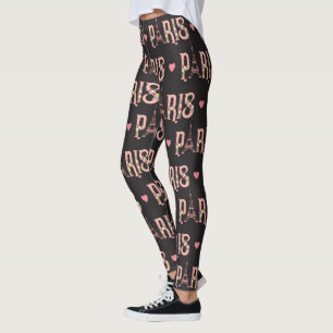 Legging Torre Eiffel Paris Flores Capital Francesa Coraçõe