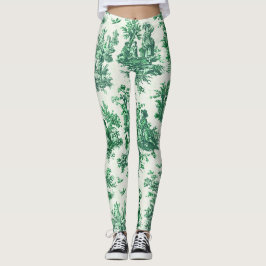 Legging Torre verde-floral da Vintage