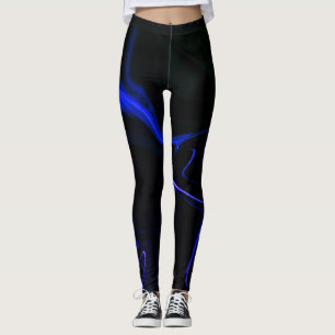 Legging Torres azuis sobre azul profundo, quase preto mais