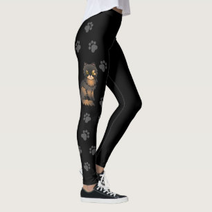 Legging Tortie Point, Pérsia - Cartoon Gato e Patas Negras