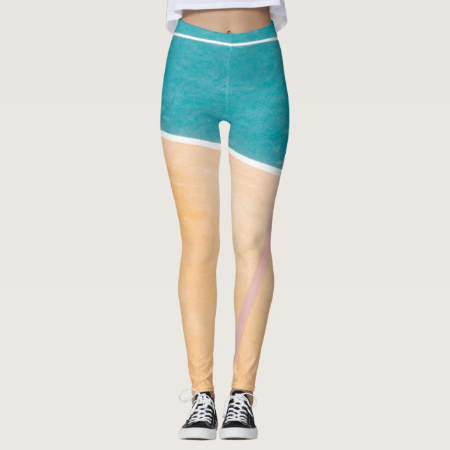 Legging Trabalho de arte de basquete legal (Frente)