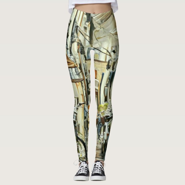 Legging Trabalho de arte de bicicleta (Frente)