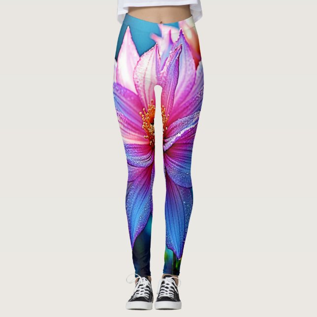 Legging Trabalho de arte de Bloom Eetano Vibrante (Frente)