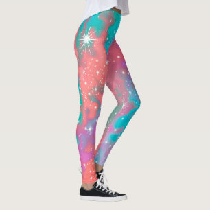 Legging Trabalho de arte de Espaço Exterior do abstrato   