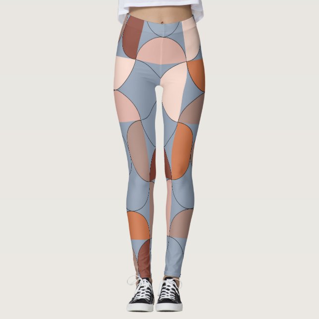 Legging Trabalho de arte de geometria: estilo escandinavo  (Frente)