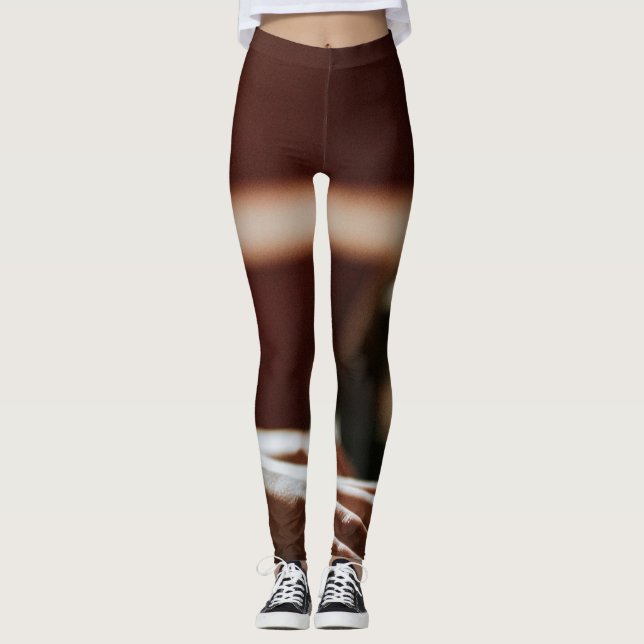 Legging Trabalho de arte de Piano bonito (Frente)