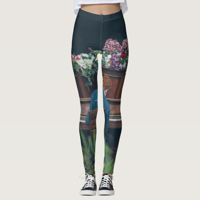 Legging Trabalho de arte de Piano legal (Frente)