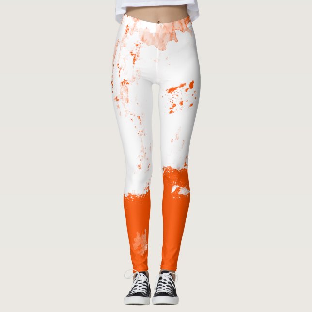 Legging Trabalho em Andamento Laranja (Frente)