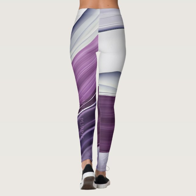Legging Traço De Pernas Roxas De Impressão (Verso)