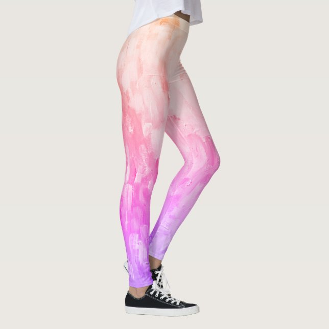 Legging Traço de pintura do arco-íris (Direita)
