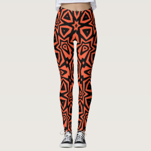 Legging Traço Geométrico de Moda Vintage