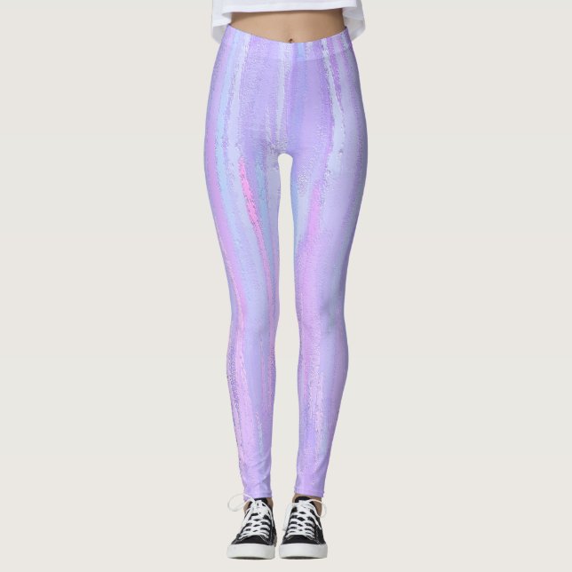 Legging Traços de Pincel de Pastel (Frente)