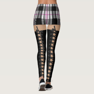 Legging Traje da menina da escola (ate acima)