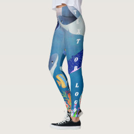 Legging Traje tropical submarino oceânico Manta, de uso fe