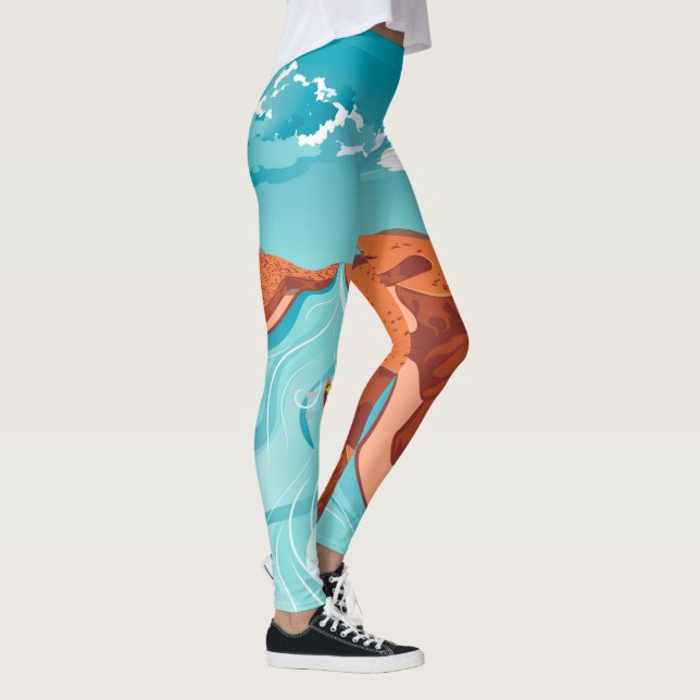 Legging Transportar no rio da montanha (Direita)