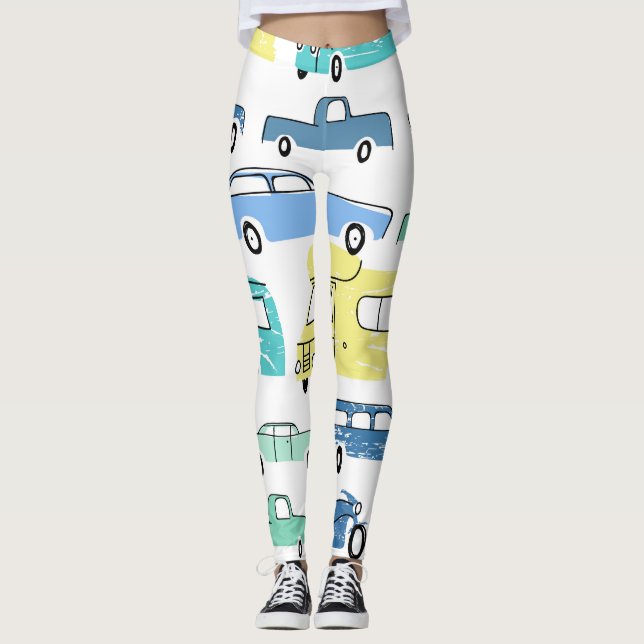 Legging Transporte de Cartoon: Diversão para Crianças da C (Frente)