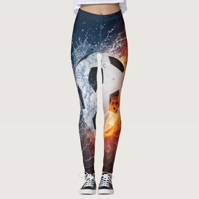 Legging Travesseiro decorativo Flaming de Futebol/Bola de  (Frente)