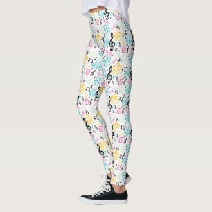 Legging Treble Clef Music Gift Musical Teacher Banda