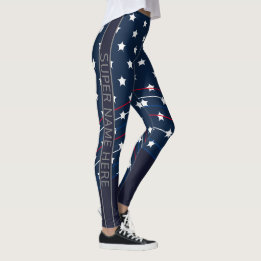 Legging Treinamento em Nome Personalizado do Super Hero
