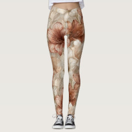 Legging Treino Clássico de Pétalas de Amarílis Fitness