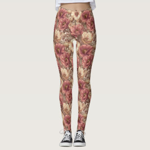 Legging Treino de Flor de Anêmonas Estética de Anêmonas
