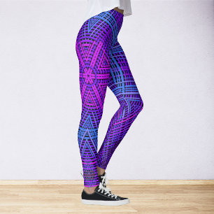 Legging Tremor de mandala roxa rosa e azul