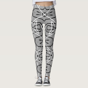 Legging Trendência branca e preto "Ratti_Creative_Arts"