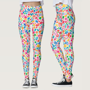Legging Trendy Abstrato Rainbow Bolinhas Watercolor
