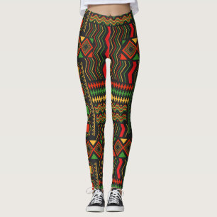 Legging Trendy African Tribal Geo Abstrato