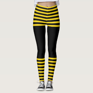 Legging Trendy Black e Yellow Striped