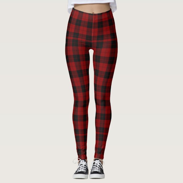 Legging Trendy Buffalo Xadrez Vermelho Cheques Lumberjack (Frente)