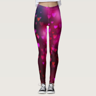 Legging Trendy Dia de os namorados Bokeh Hearts