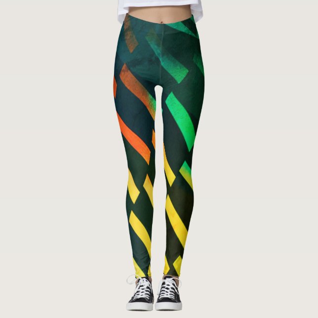 Legging Trendy Diagonal Geométrico - (Frente)