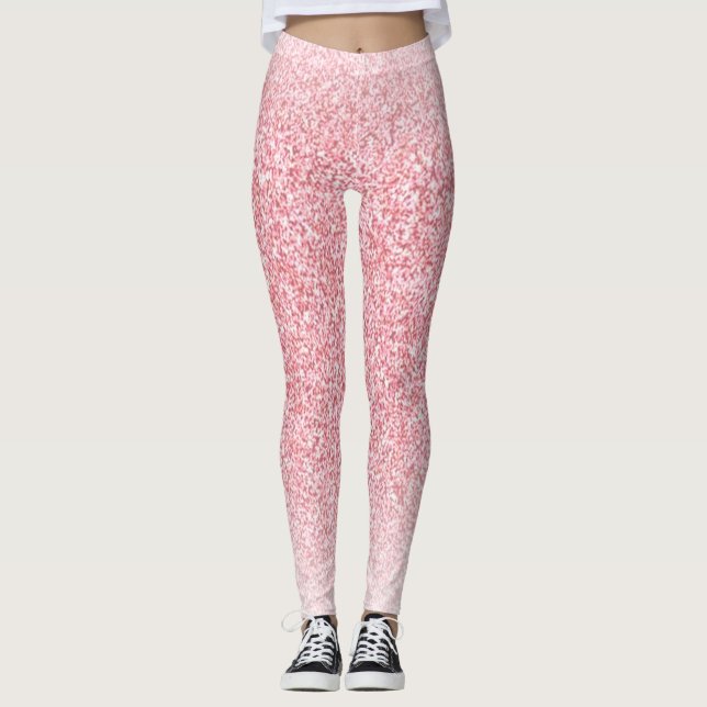 Legging Trendy Elegant Rosa Dourada n Modelo (Frente)