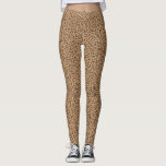 Legging Trendy Leopard Imprime em Café Brown<br><div class="desc">Design de impressão de chita moderna e marrom moderna que pode ser personalizado com um nome. Projetado por Shelby Allison</div>