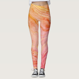 Legging Trendy moderno mármore de laranja-quico