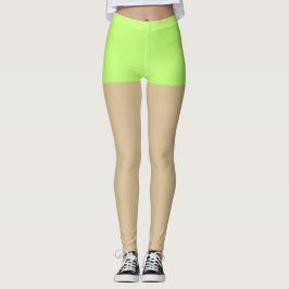 Legging Trendy neon faske shorts para adolescentes l Green