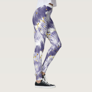 Legging Trendy Purple Glitter Tie Dye