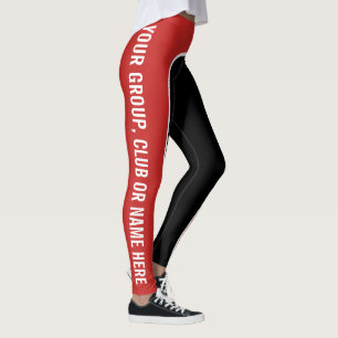 Legging Três cor Caneleiras nomeadas Customisable
