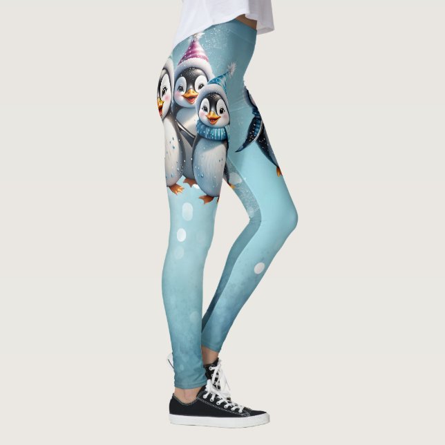 Legging Três pinguins adoráveis (Direita)
