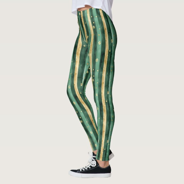 Legging Trevo de Ouro Verde Dia de São Patrício (Esquerda)