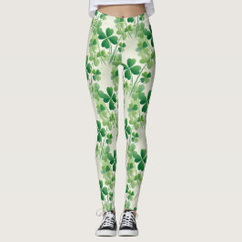 Legging Trevo de Quatro Folhas do Dia de São Patrício