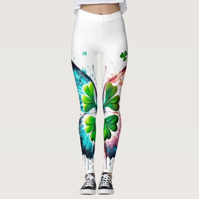 Legging Trevo sortudo com borboleta (Frente)
